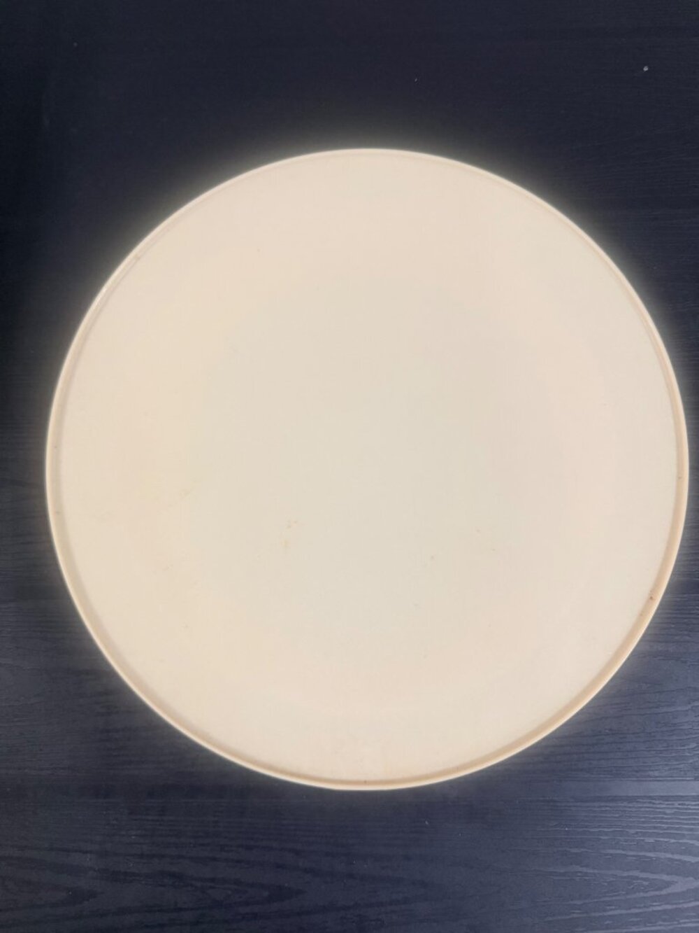 Authentic vintage Rubbermaid Almond/Beige Round Lazy Susan Serving Tray 10.5"